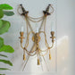 An Outstanding 1950's Italian Cross Sword and Gilt Rope Tassel Wall Light