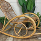Rocking Chair in Bamboo and Rattan Attributed to Franco Albini 1950's