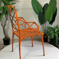 Brown Jordan Faux Bamboo Orange Conservatory Chair