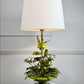 Salvadori Pansy Flowers and Leaves Table Lamp Italy 1960's