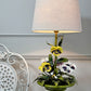 Salvadori Pansy Flowers and Leaves Table Lamp Italy 1960's