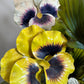 Salvadori Pansy Flowers and Leaves Table Lamp Italy 1960's