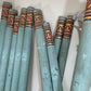 Rare Set Of Ten 19th Century Painted Organ Facade Pipes