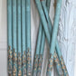 Rare Set Of Ten 19th Century Painted Organ Facade Pipes