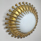 Vintage Gold Spanish Brutalist Nail Sunburst Light