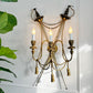 An Outstanding 1950's Italian Cross Sword and Gilt Rope Tassel Wall Light