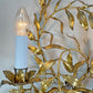 An Exceptional Mid-Century Italian Fern Style Gilded Metal Wall Light