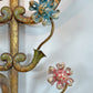 Large Italian Gilt Iron Decorative Floral Wall Light 1950's