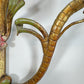 Large Italian Gilt Iron Decorative Floral Wall Light 1950's