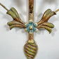 Large Italian Gilt Iron Decorative Floral Wall Light 1950's