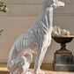 An Impeccable 1950's Italian Life Size Glazed Terracotta Greyhound Statue