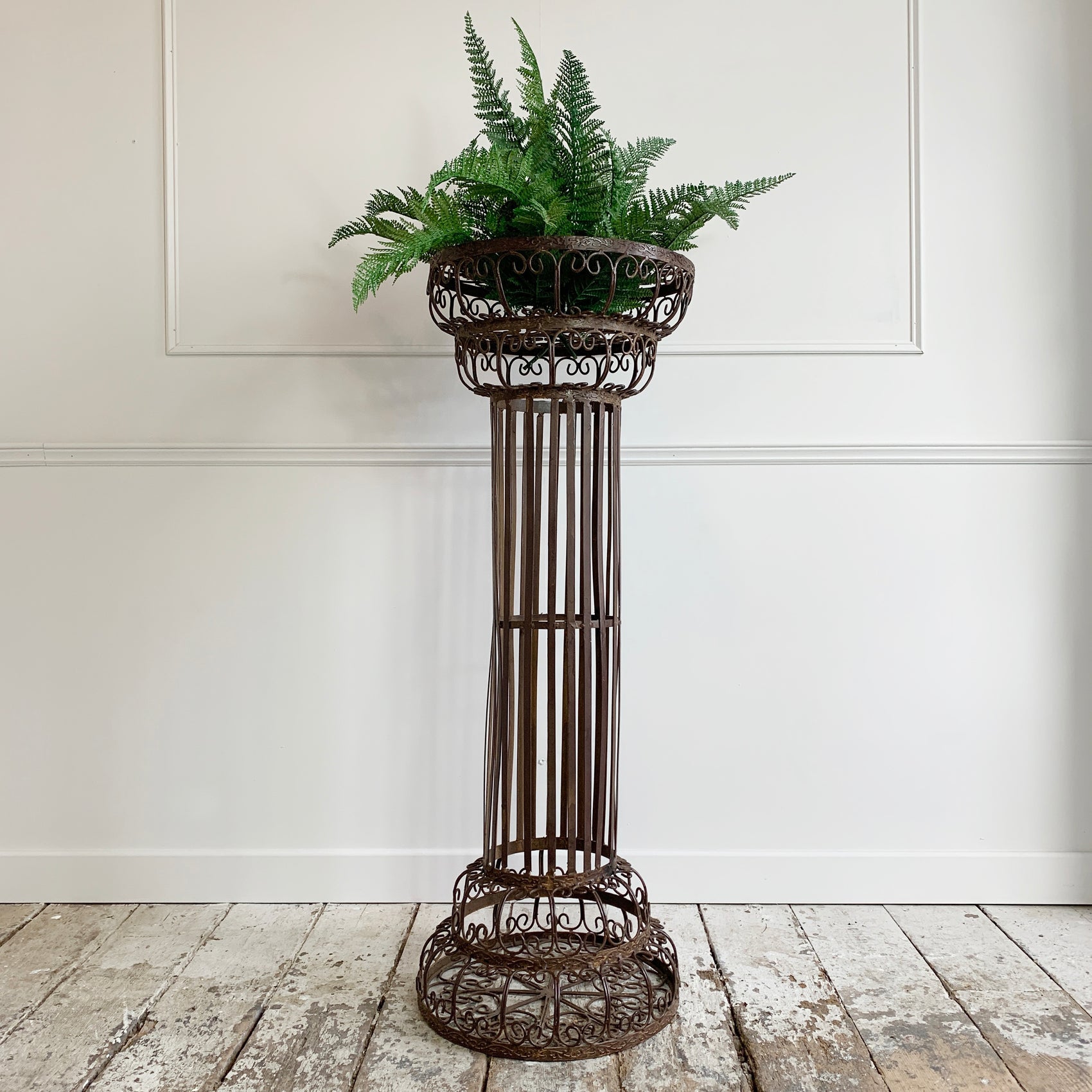 Mid Century Decorative Scrollwork Plant Stand