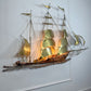 Large Ship Wall Light By Daniel D'haeseleer 1970’s