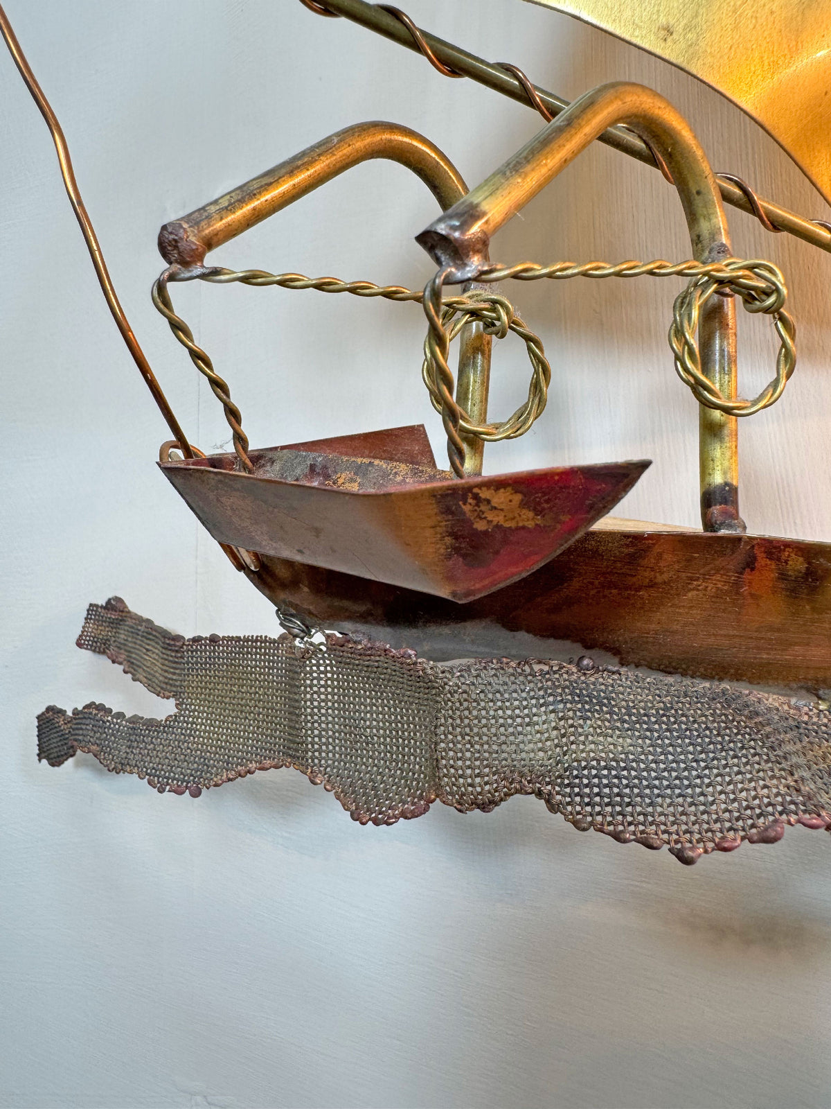 Large Ship Wall Light By Daniel D'haeseleer 1970’s