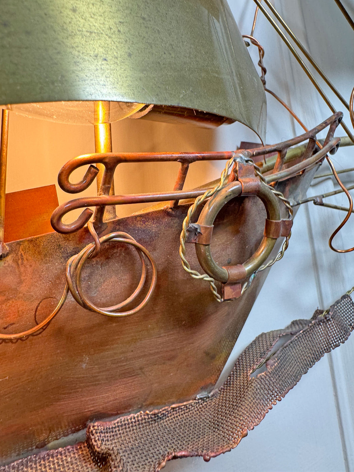 Large Ship Wall Light By Daniel D'haeseleer 1970’s