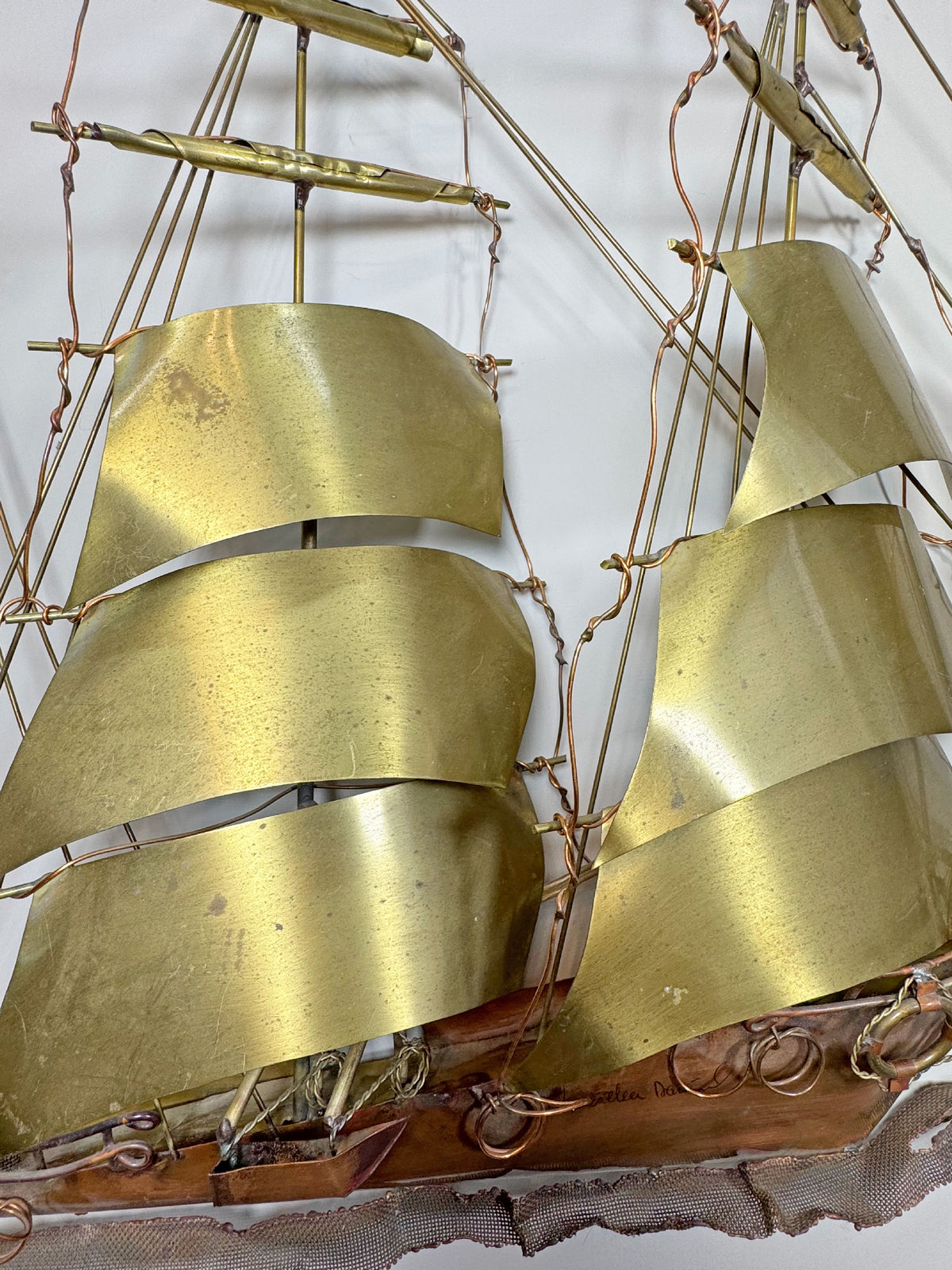 Large Ship Wall Light By Daniel D'haeseleer 1970’s