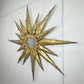 Hand-Forged 1950s Mid-Century Brutalist Sunburst Ceiling Light