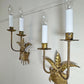 Pair of 1950's Ferro Art Gilt Iron Spanish Wall Lights