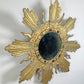 Large Gilt Lead Sunburst Mirror by Irena Jaworska