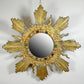 Large Gilt Lead Sunburst Mirror by Irena Jaworska