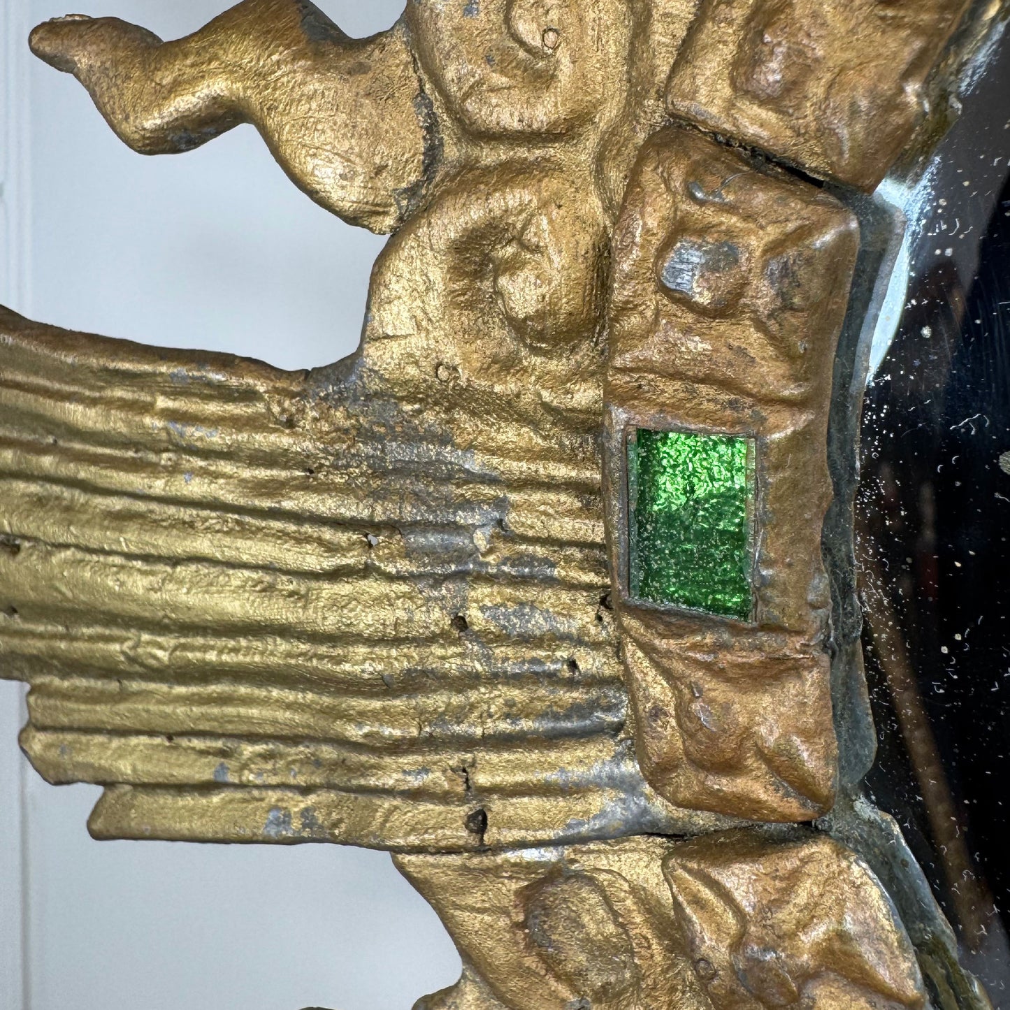 Large Gilt Lead Sunburst Mirror by Irena Jaworska