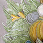 1950's French Toleware Polychrome Painted Basket of Fruit and Flowers Wall Light