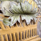 Pair of 1950'S French Toleware Polychrome Painted Basket Of Fruit And Flowers Wall Lights